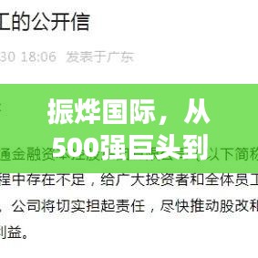 振烨国际，从500强巨头到涉嫌非法集资的惊人陨落