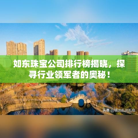 如东珠宝公司排行榜揭晓，探寻行业领军者的奥秘！