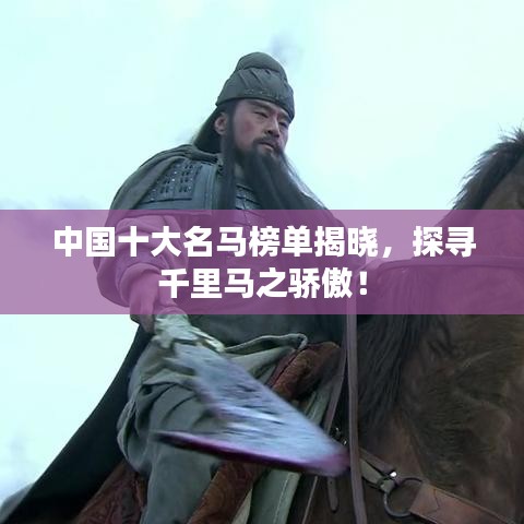 中国十大名马榜单揭晓，探寻千里马之骄傲！