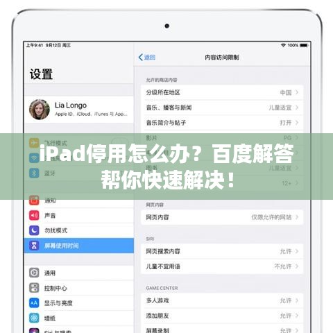 iPad停用怎么办？百度解答帮你快速解决！
