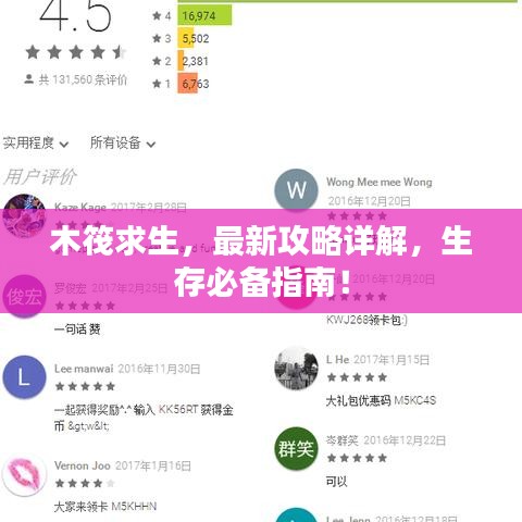 木筏求生，最新攻略详解，生存必备指南！